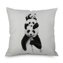 Axyaa Owl Linen Pillowcase 45x45cm Decorative Cushion Cover Sofa Throw Pillows Case