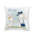 Easter Bunny Polyester Throw Pillow for Home Decor Sofa by Axyaa