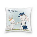Easter Bunny Polyester Throw Pillow for Home Decor Sofa by Axyaa