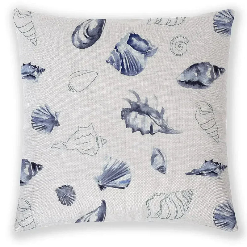 Axyaa Sea Animal Linen Pillow Case 45*45cm Home Decoration