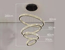 Axyaa Crystal Chandelier Stair Pendant Lamp Living Room Pendant Lights