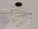 Axyaa Crystal Chandelier Stair Pendant Lamp Living Room Interior Lighting