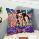 Axyaa Anime Art Pillowcase Cushion Cover 45*45 for Sofa Decor