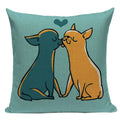 Axyaa Love Pug Dog Cushion Cover Sleep Dog Throw Pillow Case