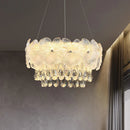 Modern Crystal LED Pendant Lights by Axyaa - Gold Plated Metal Hanging Lamp for Home Lighting