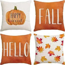 Axyaa Buffalo Check Print Linen Pillow Cover 45x45 for Fall Thanksgiving Decor
