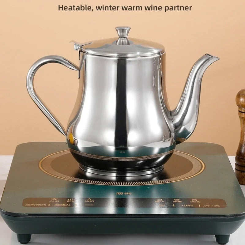 Axyaa Stainless Steel Oil Pot Flask for Kitchen Oil Storage and Dispensing