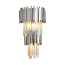Axyaa Postmodern Crystal LED Chandelier in Silver/Gold Stainless Steel