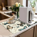 Axyaa Watercolor Plants Drain Pads - Absorbent Tableware Mat