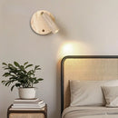 Axyaa Vintage LED Wall Lamps Yellow Travertine Wood Interior Lighting