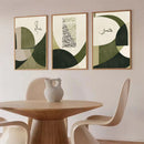 Boho Green Geometry Canvas Painting by Axyaa - Islamic Calligraphy Wall Art