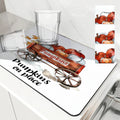 Drying Mat for Fall Vibes: Autumn Truck & Pumpkin Non-Slip Absorbent Mat by Axyaa
