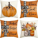 Axyaa Fall Pumpkin Home Sweet Home Pillow Covers