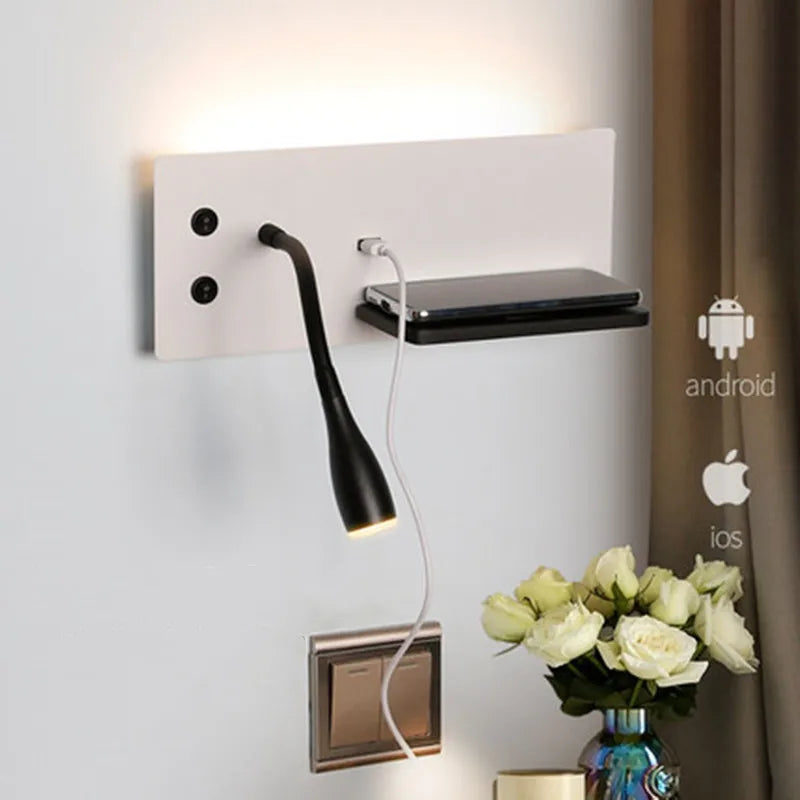 Axya Wireless USB LED Wall Lamp - Multi-Function with Switch