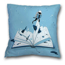 Axyaa Spaceman Astronaut Ocean Blue Pillow Cover for Home D��cor