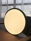 Axyaa Modern LED Walnut Wood Grain Ceiling Lamp for Master Bedroom