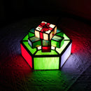 Axyaa Tiffany Glass Cake Lamp LED Night Light Table Bedroom Decor