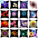 Axyaa Flower Printed Pillow Case - Decorative Polyester Cushion Cover - 45x45cm