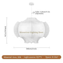 Axyaa Silk Ceiling Lamp: Japanese Wabi Sabi Chandelier for Loft Living Room & Bedroom