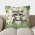 Axyaa Bear & Leaves Pillow Cover - Sofa Bedroom Car Decor Home Cotton Pillow Case