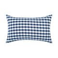 Axyaa Checkered Stripe Pillowcase Blue Series 45x45cm Home Office Decor