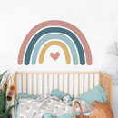 Axyaa Boho Rainbow Watercolor Wall Stickers for Kids Room and Nursery