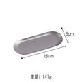 Axyaa Stainless Steel Oval Dessert Plate Tray for Kitchen Tableware