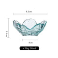 Axyaa Crystal Glass Dish Plate with Gold Rim, Blue Sea Snail Starfish Scallop design