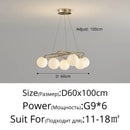 Axyaa Modern LED Glass Chandeliers - Luxury Decorative Lighting