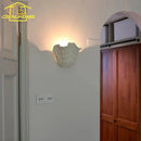 Axyaa French Design Shell Gypsum LED Wall Lamp - Baroque Art Decor for Bedroom