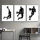 Axyaa Basketball Canvas Poster: Abstract Wall Art for Gym, Bedroom, Living Room