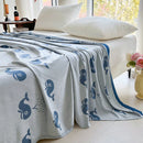 Axyaa Whale Bamboo Throw Blanket, Summer Quilt for Kids & Adults