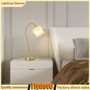Axyaa Glass Desk Lamp Princess Room Bedside Light Gold White E27