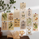 Axyaa Nordic Retro Wall Decor Photo Card Stickers DIY Art Postcard Set