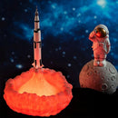 Axyaa Space Shuttle Rocket Table Lamp: USB Rechargeable 3D Print Night Light