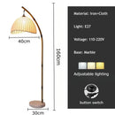 Axyaa Bamboo Rustic Floor Lamp Nordic Home Decor LED Light