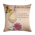 Martini Tequila Print Cushion Cover - Creative Home Decor by Axyaa