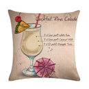 Martini Tequila Print Cushion Cover - Creative Home Decor by Axyaa
