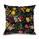 Axyaa Night Rose Linen Pillowcase - Decorative Floral Pillow Covers for Home Decor