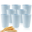 Axyaa Wheat Straw Stripe Couple Cups Set - Multi-Functional Coffee Mug for Home