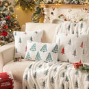 Axyaa Christmas Tree Plush Pillowcase - Festive Sofa Cushion Cover