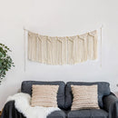 Axyaa Boho Cotton Rope Macrame Handwoven Wall Hanging Tapestry Creamy-White Home Decor