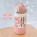Axyaa Kids 500ml Insulated Stainless Steel Water Bottle with Straw Handle