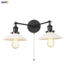 Axyaa Retro Industrial LED Wall Light 2 Heads Bedside Lamp