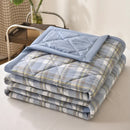 Axyaa Striped Checkered Thin Summer Blanket | Skin-Friendly & Cool Blanket