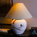 Axyaa Ceramic Table Lamp: Chinese Wabi Sabi Style for Bedroom, Living Room, Tea Room