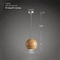 Axyaa Wood Table Pendant Light for Home Decor and Commercial Spaces