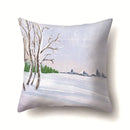 Axyaa Christmas Deer Snowflake Pillow Case