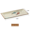 Axyaa Ceramic Sushi Plate - Japanese-style Rectangular Dish & Fried Fish Plate