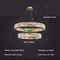 Axyaa Circle LED Pendant Chandelier for Modern Living Room Lighting